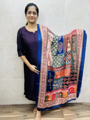 (Pattern-2)Printed Pakistani dupatta with mirror works(Only dupatta)